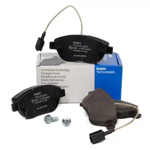 DELPHI Bremsbel&auml;ge + Wako f&uuml;r FIAT Bravo 2 Doblo Punto 199 Qubo OPEL Combo X12 vorne