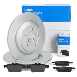 DELPHI Bremsscheiben + Bremsbel&auml;ge f&uuml;r FORD Focus 3 MK3 2.3 RS AWD 350 PS hinten