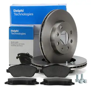 DELPHI Bremsscheiben + Bremsbel&auml;ge f&uuml;r OPEL Corsa C 1.0 1.2 1.7 DI mit ABS vorne