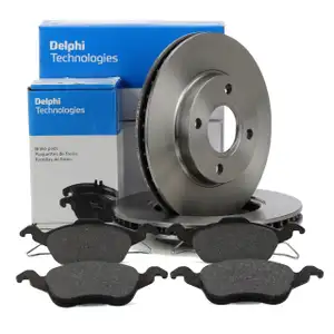 DELPHI Bremsscheiben + Bremsbel&auml;ge f&uuml;r FORD Focus 1 MK1 1.4-2.0 16V 1.8 DIESEL vorne