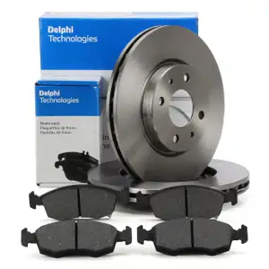 DELPHI Bremsscheiben + Bremsbel&auml;ge f&uuml;r FIAT 500e 332_ Panda 312_ 319_ vorne