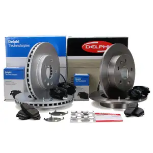 DELPHI Bremsscheiben + Bel&auml;ge f&uuml;r OPEL Insignia A 16 Zoll POC J60 vorne + hinten