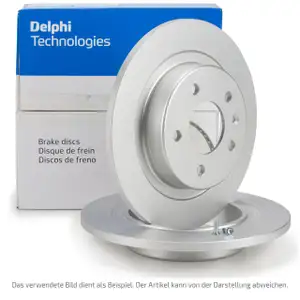 DELPHI BG9410RSC Bremsscheiben + Radlager Satz für CITROEN OPEL Crossland PEUGEOT hinten