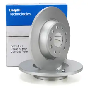 DELPHI BG5020C Bremsscheiben Satz f&uuml;r VW Golf 5 6 Passat B6/7 Tiguan Touran 8P 8U hinten