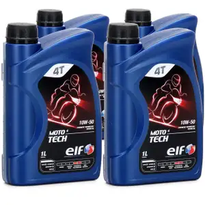 4L 4 Liter ELF Motor&ouml;l &Ouml;L 4T 4-TAKT MOTO 4 TECH 10W-50 10W50 JASO MA2