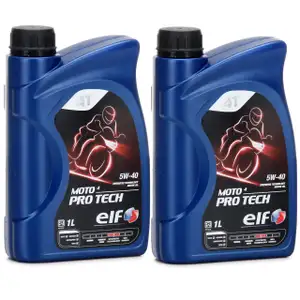 2L 2 Liter ELF Motor&ouml;l &Ouml;L 4T 4-TAKT MOTO 4 PRO TECH 5W-40 5W40 JASO MA2 API SL