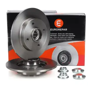 EUROREPAR Bremsscheiben + Radlager Satz für CITROEN DS OPEL PEUGEOT hinten 1666678980
