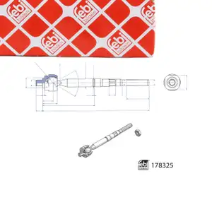 febi Spurstange Axialgelenk Gelenkstange f&uuml;r RENAULT Espace 5 Talisman vorne 485212309R