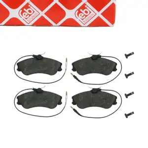 febi Bremsbel&auml;ge + Warnkontakt f&uuml;r CITROEN Berlingo Xsara PEUGEOT Partner vorne 1720.59