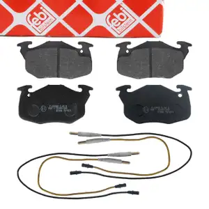 febi Bremsbel&auml;ge + Warnkontakt f&uuml;r CITROEN C15 C3 Pluriel Saxo ZX AX PEUGEOT 106 1 2 vorne