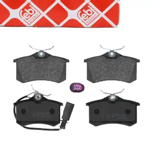 febi Bremsbel&auml;ge + Warnkontakt f&uuml;r VW Sharan 7M SEAT Alhambra 7V FORD Galaxy 1 hinten
