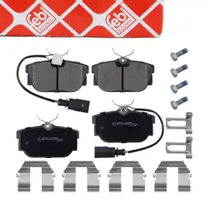 febi Bremsbel&auml;ge + Warnkontakt f&uuml;r VW Transporter California Sharan 7M hinten 7D0698451B