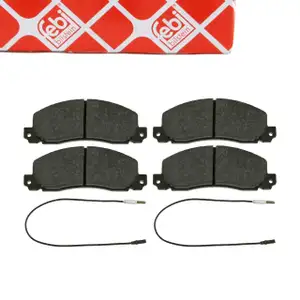 febi Bremsbel&auml;ge Bremsbelagsatz + Warnkontakt f&uuml;r RENAULT Trafic TXX TXW OPEL Arena vorne