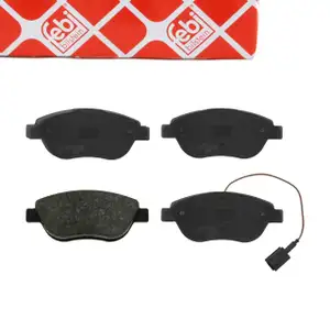 febi Bremsbel&auml;ge + Warnkontakt f&uuml;r FIAT Bravo 2 Doblo 263 Punto 199 Stilo 192 Idea vorne