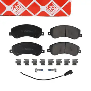 febi 16637 Bremsbel&auml;ge + Warnkontakt f&uuml;r FORD Transit Bj. 04.2006-08.2014 VW Amarok vorne