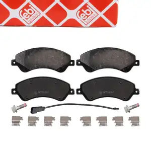 febi 16673 Bremsbel&auml;ge Bremsbelagsatz + Warnkontakt f&uuml;r FORD Transit/Tourneo vorne 1371403
