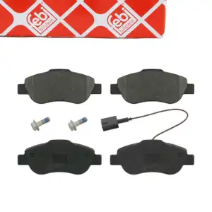 febi Bremsbel&auml;ge + Warnkontakt f&uuml;r FIAT 500 C 312 1.2 Panda 1.2-1.4 FORD RU8 1.3D vorne