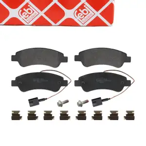 febi 16956 Bremsbel&auml;ge + Warnkontakt f&uuml;r CITROEN Jumper PEUGEOT Boxer FIAT Ducato hinten