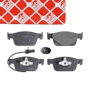 febi Bremsbel&auml;ge + Warnkontakt f&uuml;r AUDI A4 B9 A5 F5 mit &Oslash; 314mm Scheiben vorne 8W0698151BG