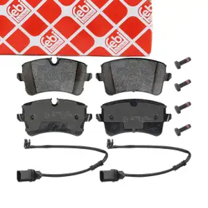 febi Bremsbel&auml;ge + Warnkontakt f&uuml;r AUDI A8 4H mit &Oslash; 330/356mm Scheiben hinten 4H0698451M
