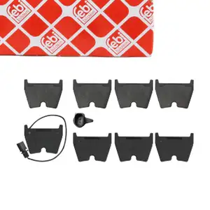 febi Bremsbel&auml;ge + Warnkontakt f&uuml;r AUDI 8T 8F RS5 quattro mit &Oslash; 365mm Scheiben vorne