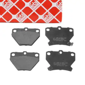 febi Bremsbel&auml;ge Bremsbelagsatz f&uuml;r TOYOTA Corolla E12 Yaris P1 Celica hinten 04466-YZZD5