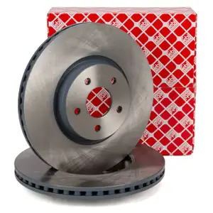 febi 43870 Bremsscheiben Satz f&uuml;r FORD Focus 2 3 ST Kuga 1 2 VOLVO C30 C70 S40 V40 vorne