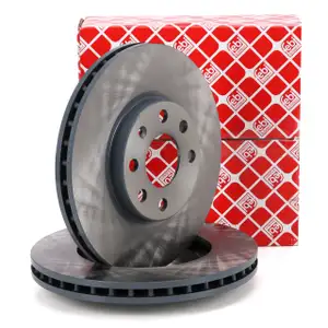 febi 19509 Bremsscheiben Satz f&uuml;r OPEL Corsa C Combo Meriva A Tigra B 4-Loch vorne