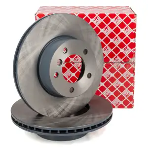 febi 24468 Bremsscheiben Satz f&uuml;r BMW 1er E81-88 3er E90-93 Z4 E89 vorne 34116854998