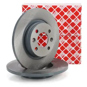 febi 30652 Bremsscheiben Satz f&uuml;r RENAULT Twingo 1 2 3 DACIA Logan 1 2 Sandero 1 2 vorne