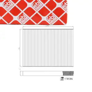 febi Innenraumfilter Aktivkohlefilter für VW Golf 3 4 AUDI 8L SEAT Ibiza 2 Leon 1M Octavia