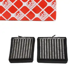 2x febi 176024 Innenraumfilter Aktivkohle für MERCEDES C-Klasse W203 S203 CL203 CLK C209