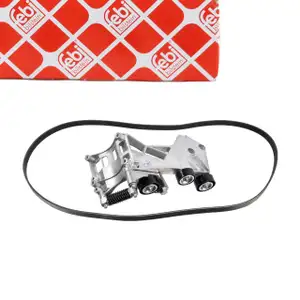 febi 183549 Keilrippenriemensatz f&uuml;r MERCEDES-BENZ W169 W245 150-180 M266 bis 02.2010