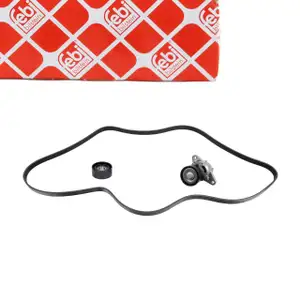 febi Keilrippenriemensatz f&uuml;r RENAULT Clio 2 Kangoo Laguna 2 Megane 1 Scenic 1 1.4-2.0