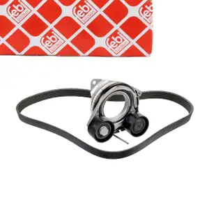 febi 183739 Keilrippenriemensatz für BMW 5er G30 G31 6er G32 30/40d Mild Hybrid B57 D30