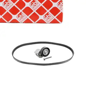 febi 40308 Keilrippenriemensatz für VW Golf 6 Passat B6 Polo 5 Sharan Touran 1.6/2.0 TDI