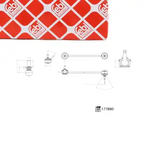 febi 177880 Koppelstange Stabilisator f&uuml;r VW Crafter MAN TGE 2.0 TDI Vorderachse links