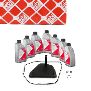 febi 176860 Getriebefilter Satz 6-Gang 09L 6HP19 + 7L Getriebeöl für AUDI A4 B6 B7 A6 4E