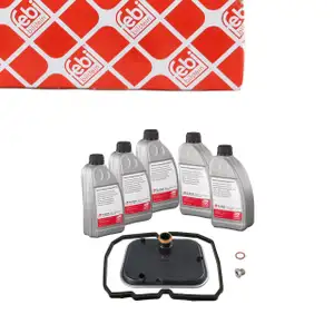 febi 176874 Getriebefilter Satz 5-Gang 722.7 + 5L Getriebe&ouml;l f&uuml;r MERCEDES W168 Vaneo 414