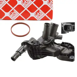 febi 104791 Thermostat + Housing for RENAULT Captur 1, Clio 4, 0.9 TCe, H4B, 400, 110612563R