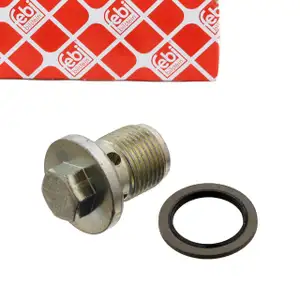febi 48882 Ölablassschraube + Dichtring für ALFA ROMEO CHRYLER FIAT JEEP LANCIA OPEL SAAB