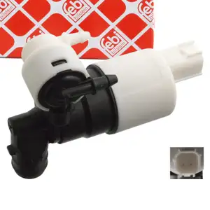 febi 103391 Waschwasserpumpe Dualpumpe für FORD C-Max 2 Grand C-Max VOLVO V60 1 155
