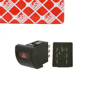 febi 01565 Warnblinkschalter Warnblinker Druckschalter für OPEL Astra F T92 90510922