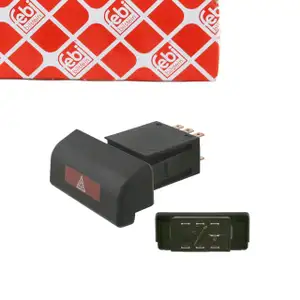 febi 01560 Warnblinkschalter Warnblinker Druckschalter für OPEL Corsa A CC/TR S83 1241658