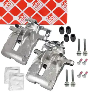 2x febi Bremssattel Ø 41mm + Führungshülsen für OPEL Vivaro A ab Fgst. 2V607599 hinten