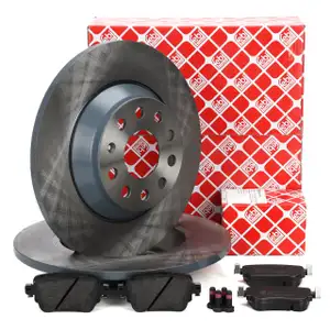 febi Bremsscheiben + Bremsbel&auml;ge f&uuml;r VW Sharan 7N SEAT Alhambra AUDI Q3 8U 11.2014 hinten