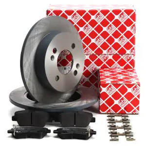 febi Bremsscheiben + Bremsbel&auml;ge f&uuml;r HYUNDAI i10 2 BA IA 3 AC3 AI3 1.0 1.2 hinten