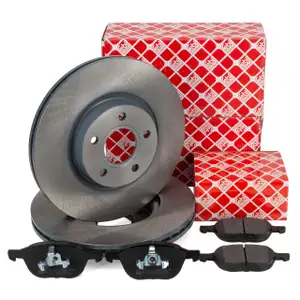 febi Bremsscheiben + Bel&auml;ge f&uuml;r FORD Focus 2 3 C-Max Kuga 1 VOLVO C30 C70 S40 V40 vorne