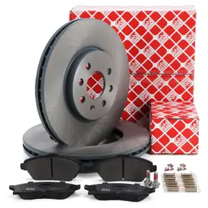 febi Bremsen Set Bremsscheiben + Bremsbel&auml;ge f&uuml;r OPEL Corsa C Combo Meriva A 4-Loch vorne