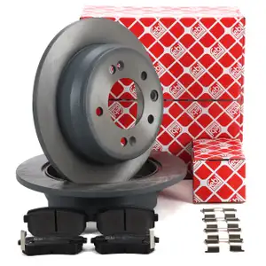 febi Bremsscheiben + Bremsbel&auml;ge f&uuml;r HYUNDAI ix35 KIA Sportage 3 SL ab 10.2011 hinten